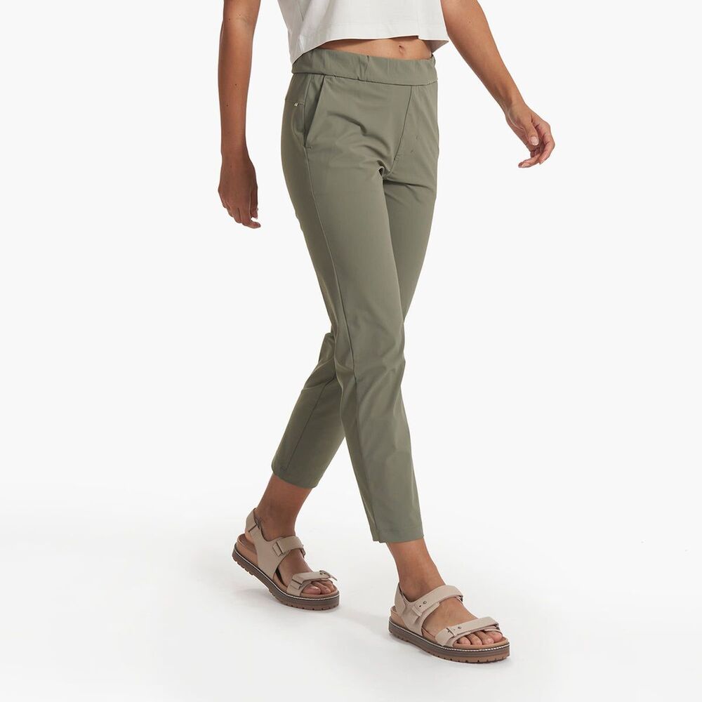 Vouri Elastic Waist Stretch Knit Miles Ankle Pants Pistachio Green Size Small